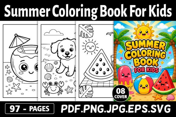 Download SUMMER COLORING BOOK for KIDS - K Collection