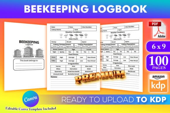 Download Beekeeping Logbook | KDP Canva Template - K Collection