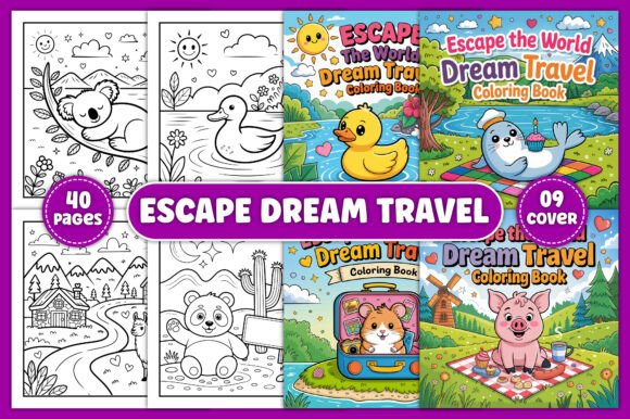 Download Escape World Dream Travel Coloring Book - K Collection