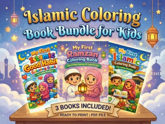 Download Islamic Coloring Book Bundle for Kids - K Collection