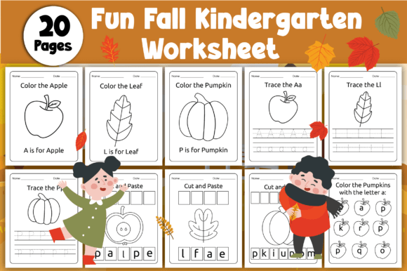 Download Fun Fall Kindergarten Worksheet - K Collection