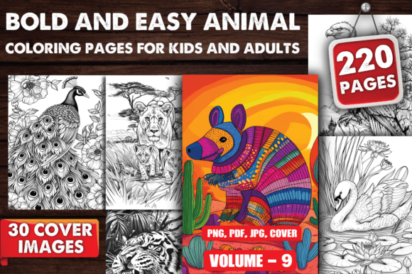 Download Bold and Easy Animal Coloring Pages V-09 - Coloring Collection