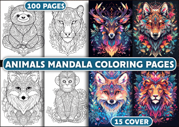 Download Animals Mandala Coloring Book Pages - K Collection