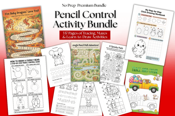 Download Bundle | Pencil Control Tracing for Kids - K Collection