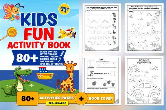 Download Kids Fun Activity Book Graphic - K Collection