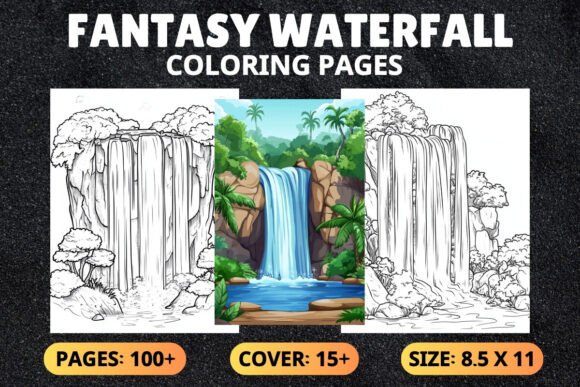 Download Fantasy Waterfall Coloring Pages - Coloring Collection