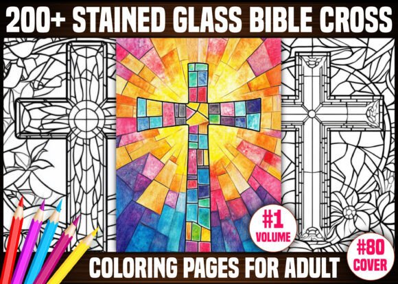 Download Stained Glass Bible Cross Coloring Pages - Coloring Collection