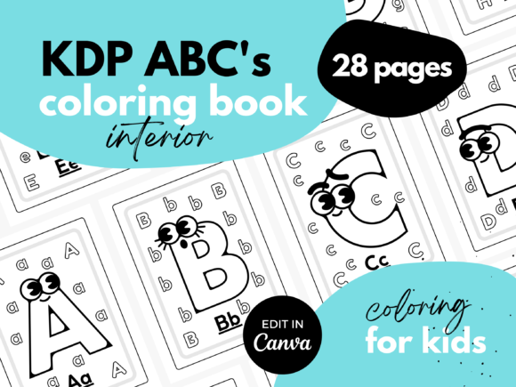 Download Kids ABC Coloring Book Interior ♥ Canva - K Collection