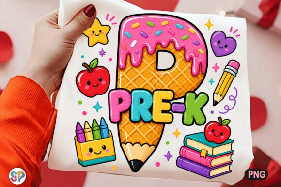 Download Pre-K Ice Cream Drip Back to School Png - K Collection