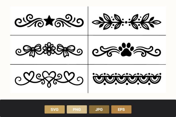 Download Ornamental Borders Black and White - K Collection