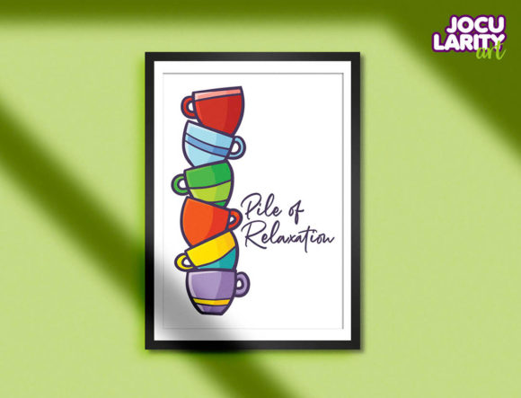 Download Cute Kawai "Pile of Relaxation" Wall Art - K Collection