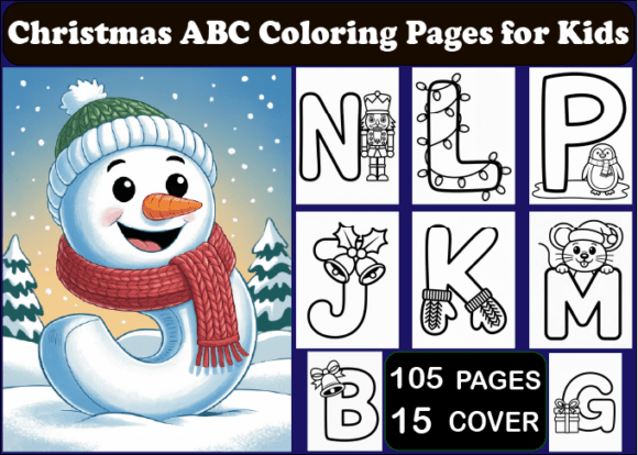 Download Christmas ABC Coloring Pages for Kids - K Collection