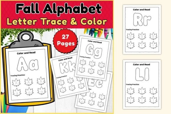 Download Fall Alphabet Tracing &amp; Coloring Pages - Coloring Collection