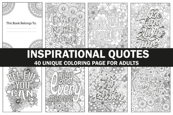 Download Inspirational Quotes Coloring Book Page - K Collection