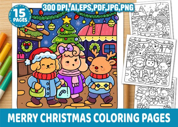 Download Merry Christmas Coloring Pages for Kids - K Collection