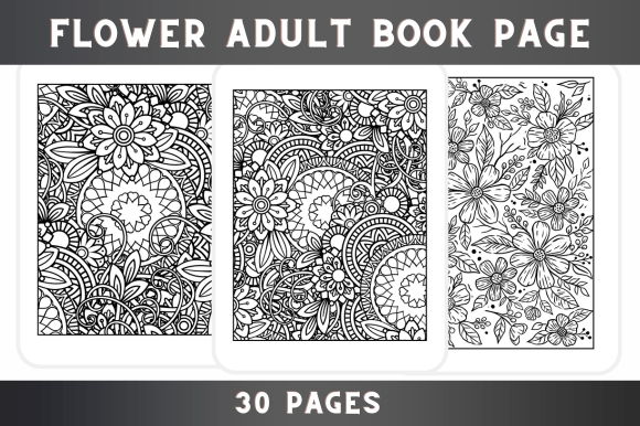 Download 30 Flower Adult Book Page - K Collection