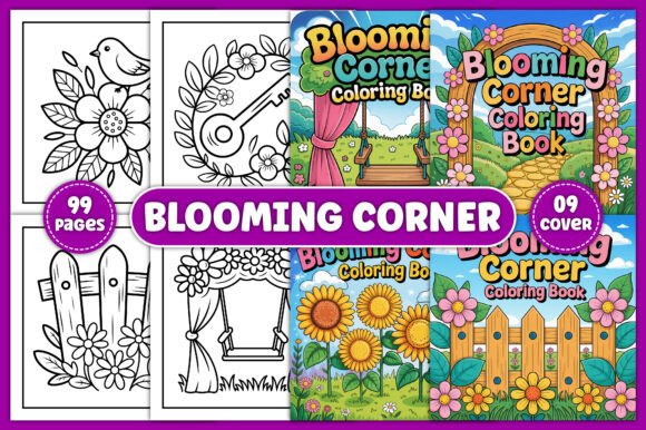 Download Blooming Corner Bold Easy Coloring Pages - Coloring Collection