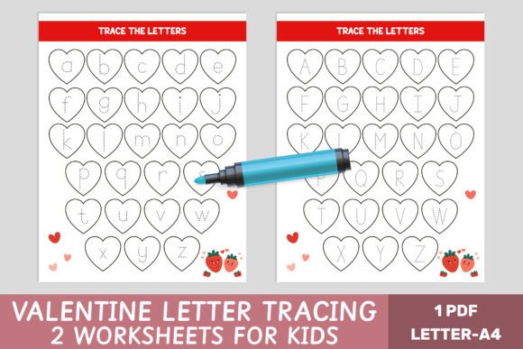 Download Valentine’s Alphabet Tracing Worksheets - K Collection