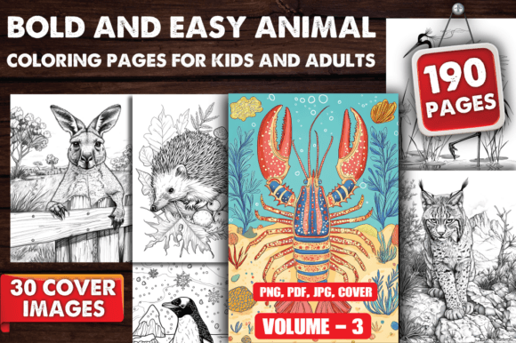 Download Bold and Easy Animal Coloring Pages V-03 - Coloring Collection