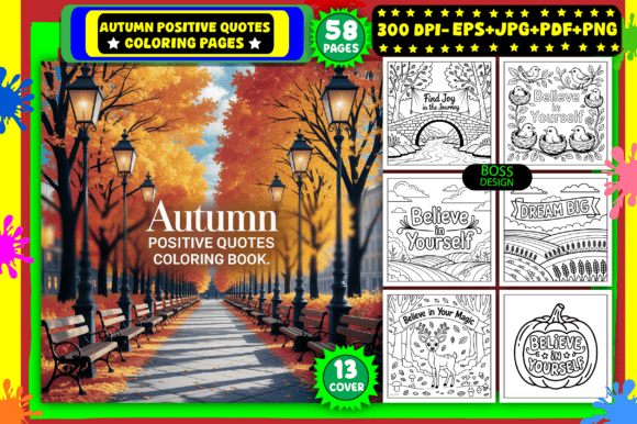 Download Autumn Positive Quotes Coloring Pages - Coloring Collection