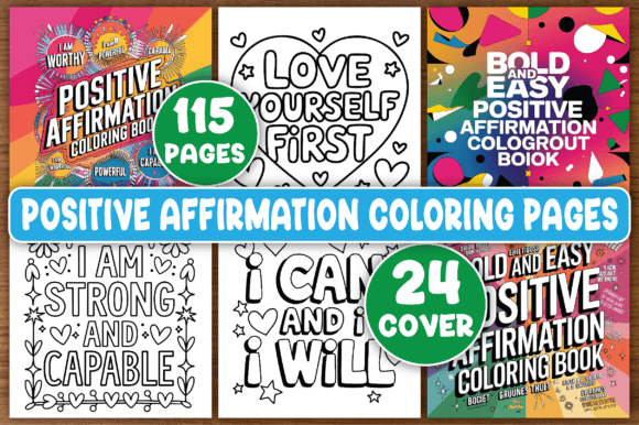 Download 115 Positive Affirmation Coloring Book - K Collection