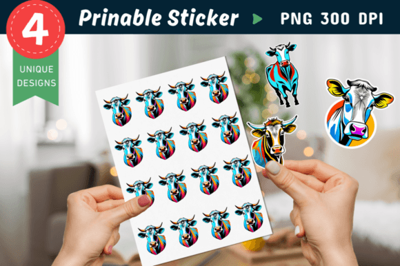 Download Cow Sticker, Cute Cow, Kawaii Cow,animal - K Collection