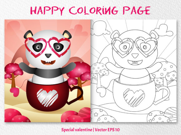 Download A Cute Panda - Coloring Pages Graphic - Coloring Collection