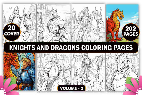 Download Knights and Dragons Coloring Pages - K Collection