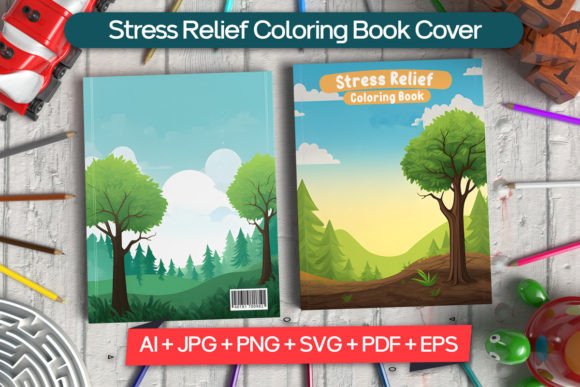 Download Stress Relief Coloring Book Cover - K Collection