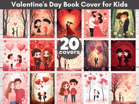 Download 20 Valentine's Day Book Cover for Kids - K Collection