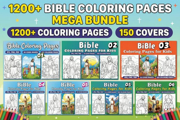 Download 1200+ Bible Coloring Pages Mega Bundle - Coloring Collection
