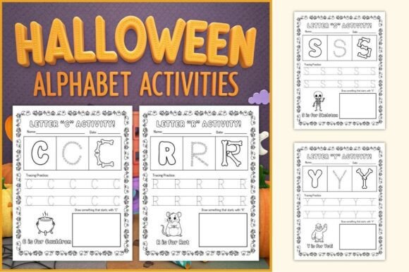 Download Halloween ABC Worksheets for Kids - K Collection