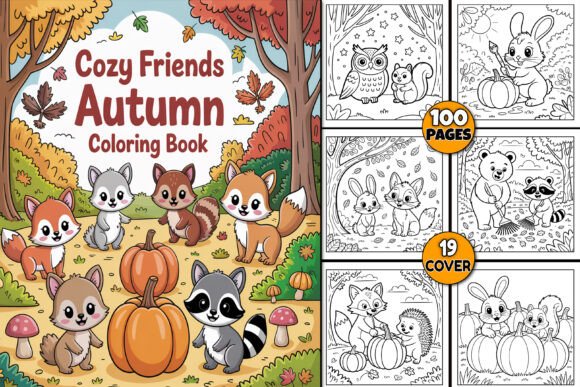 Download Cozy Friends Autumn Coloring Book - K Collection