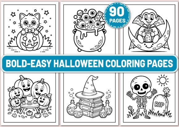Download Bold and Easy Halloween Coloring Pages - Coloring Collection