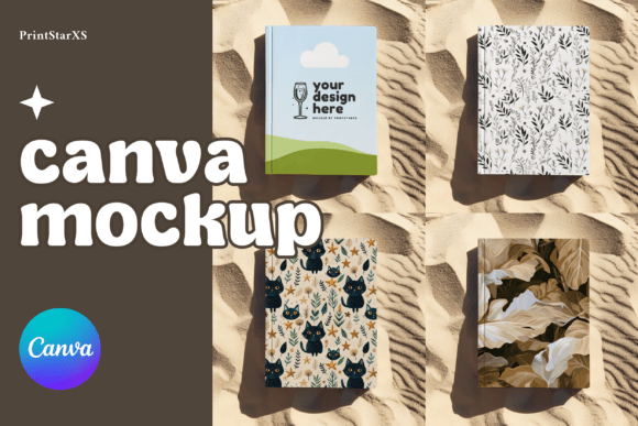 Download KDP Book Notebook Canva Mockup Template - K Collection