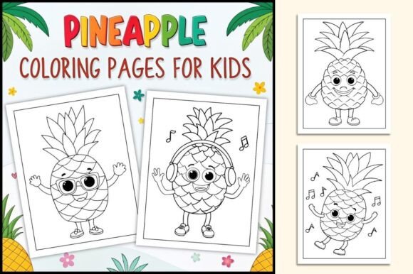Download Pineapple Coloring Pages for Kids - K Collection