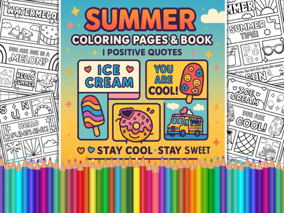 Download Summer Positive Quotes | Coloring Book - K Collection