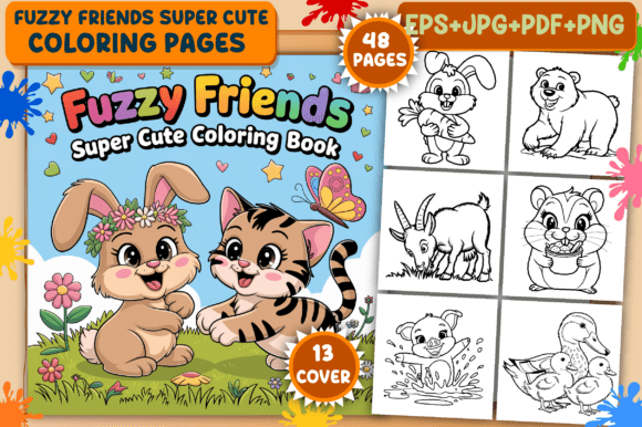 Download Fuzzy Friends Super Cute Coloring Pages - Coloring Collection