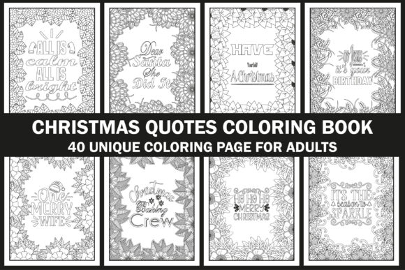 Download Christmas Quotes Coloring Book - K Collection