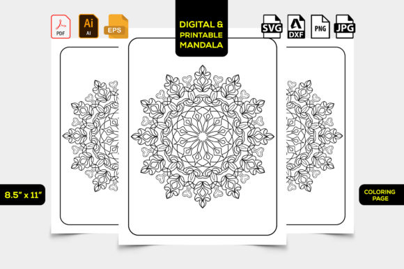 Download Mandala Adults Book Coloring Page Print - K Collection