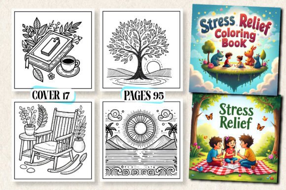 Download Bold &amp; Easy Stress Relief Coloring Book - K Collection