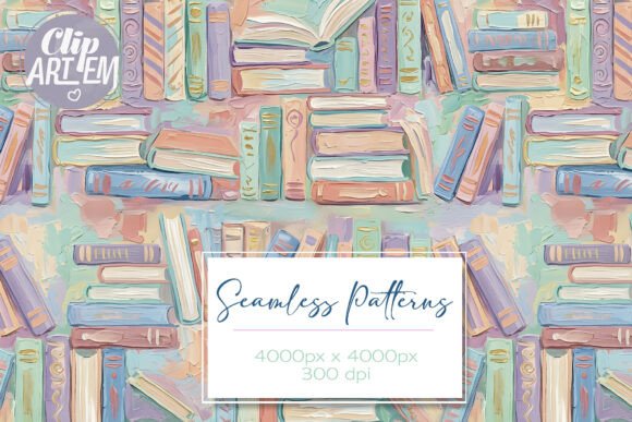 Download Bookworm Seamless Pattern Pastel Colors - K Collection