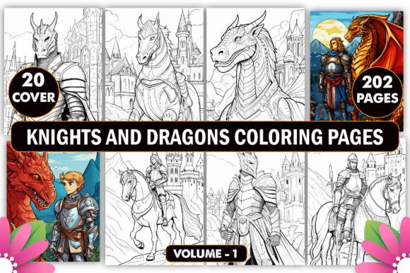 Download Knights and Dragons Coloring Pages - K Collection