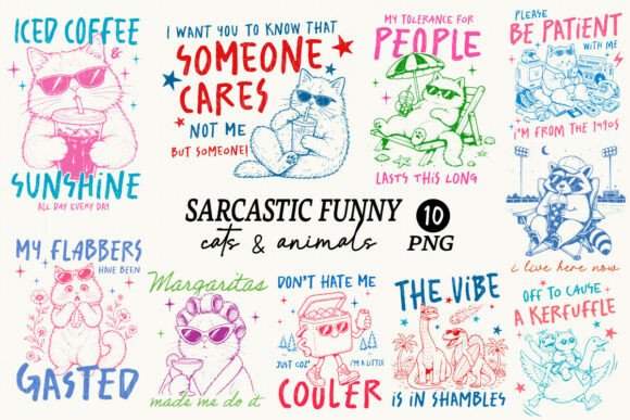 Download Sarcastic Funny Cat &amp; Animals Bundle PNG - Funny Collection