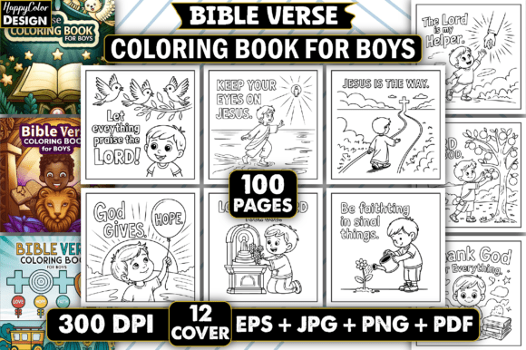 Download Bible Verse Coloring Book for Boys - K Collection