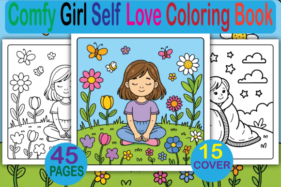Download Comfy Girl Self Love Coloring Book - K Collection