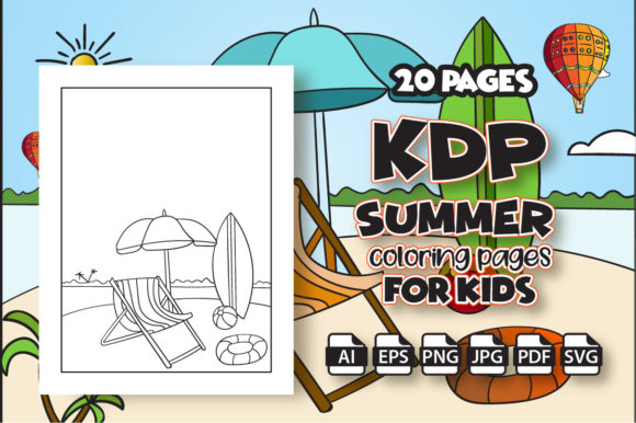 Download KDP Summer Coloring Pages for Kids - K Collection