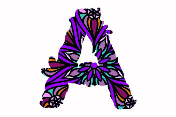 Download Floral Alphabet, a Letter Coloring Book - K Collection