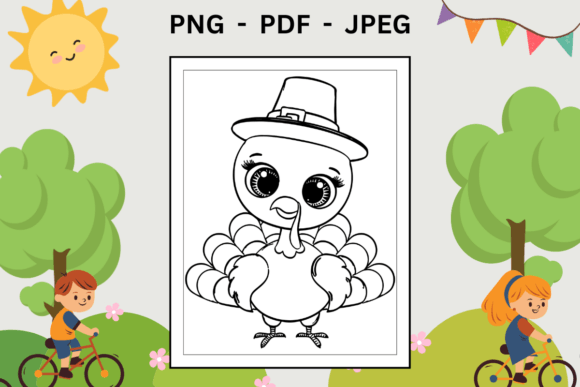 Download Turkey Coloring Page for Kids - K Collection