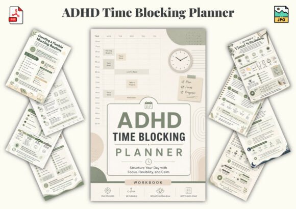 Download ADHD Time Blocking Planner - K Collection